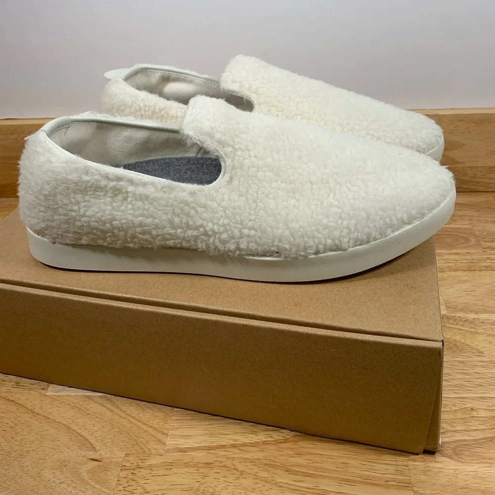 NEW Wool Lounger Fluff‎ Mens 13 Natural White Cream Merino Wool MF1MAWW130